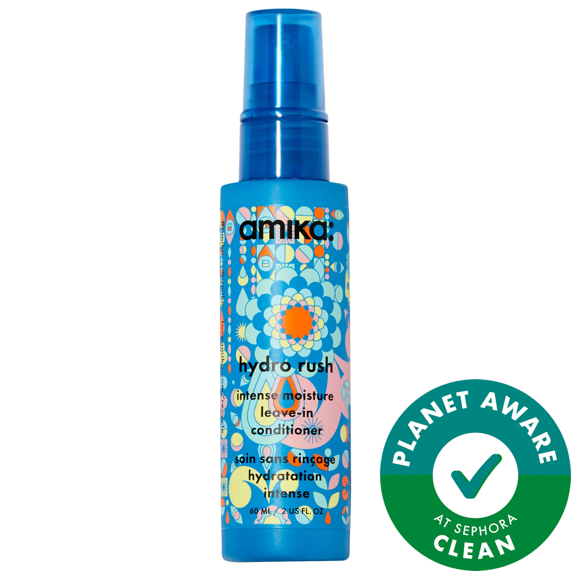 amika Mini Hydro Rush Intense Moisture Leave-In Conditioner with Hyaluronic Acid 2 oz / 60 mL | Sephora (US)