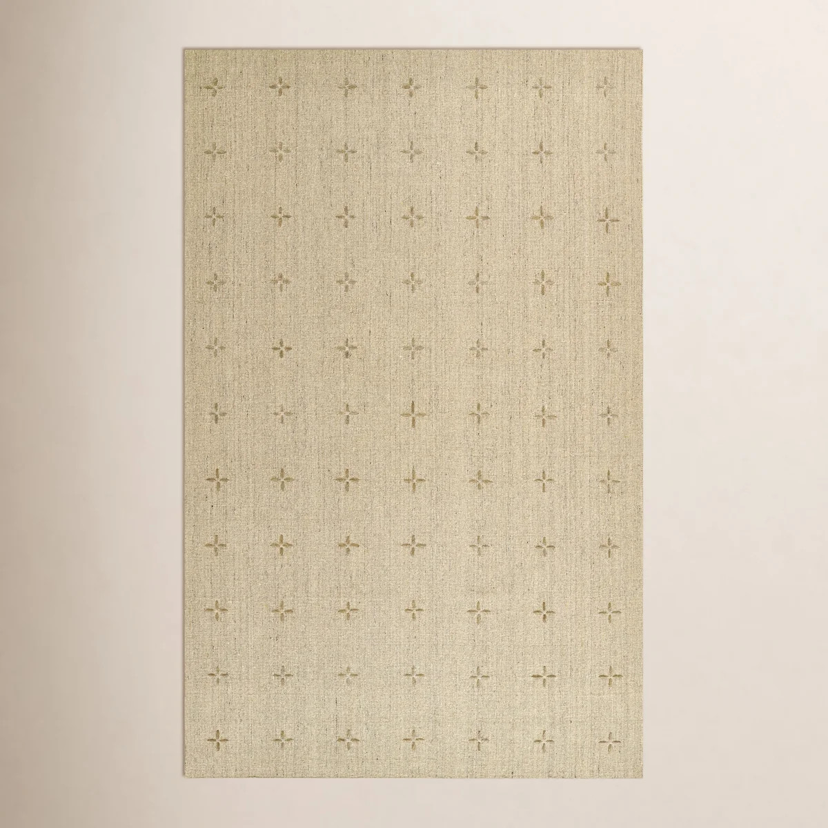Momeni Oliver Geometric Wool and Polyester Hand Loomed Natural Area Rug | Wayfair North America