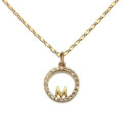 "M" Felicity Initial Talisman Necklace | Sequin
