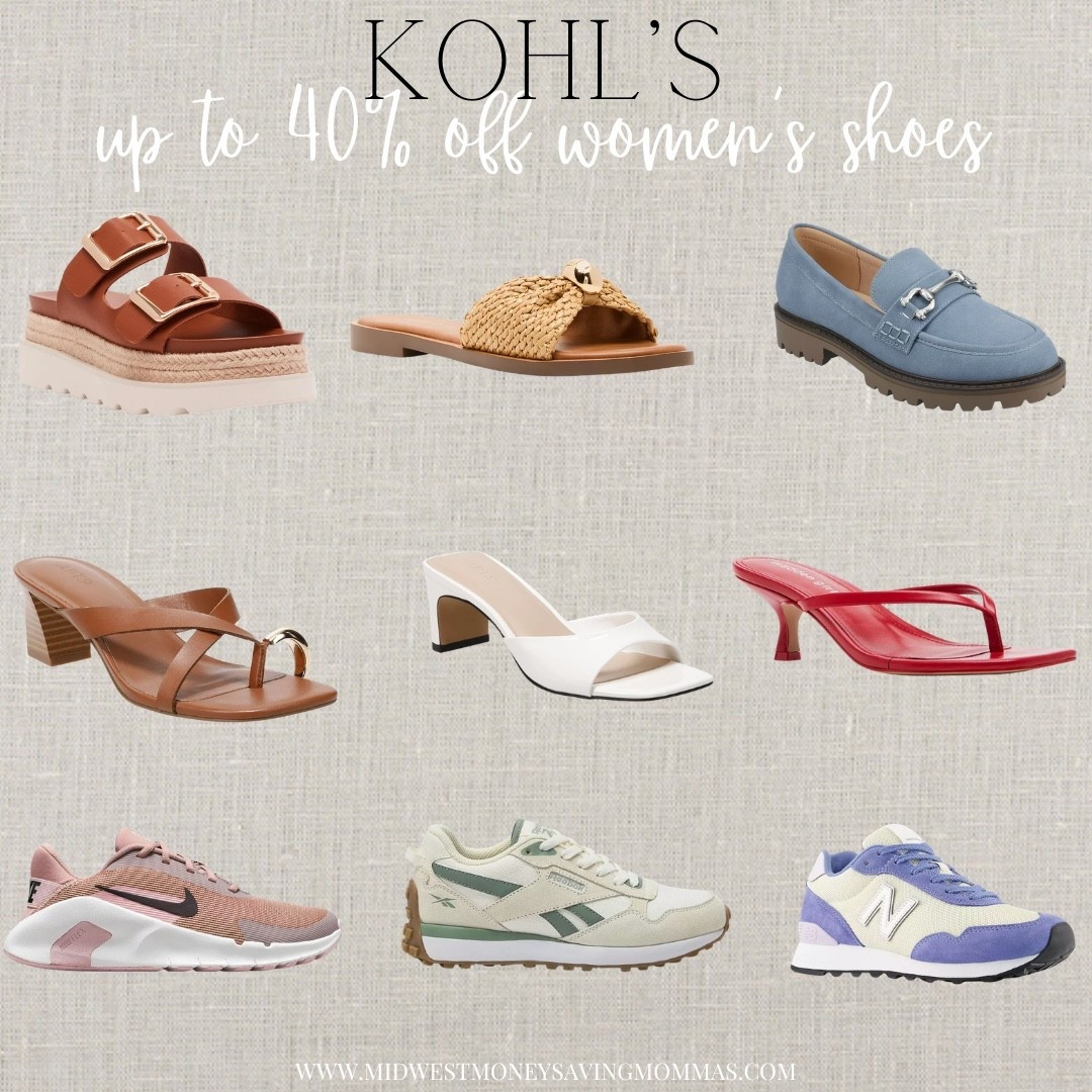 Up to 40% off women’s shoes through 4/26! @kohls 

Sale alert  shoes footwear sneakers sandals  heels 

#LTKgrwm #LTKootd #LTKSaleAlert