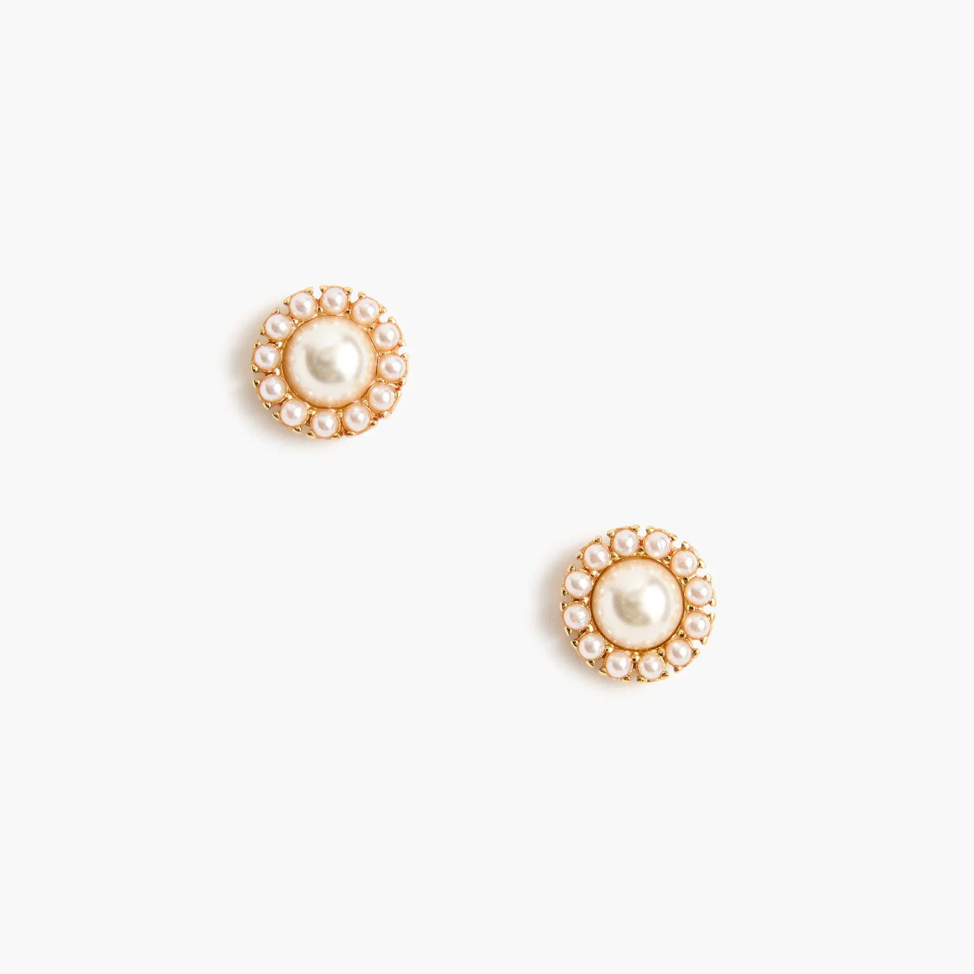 Pearl and pavé stud earrings | J.Crew Factory