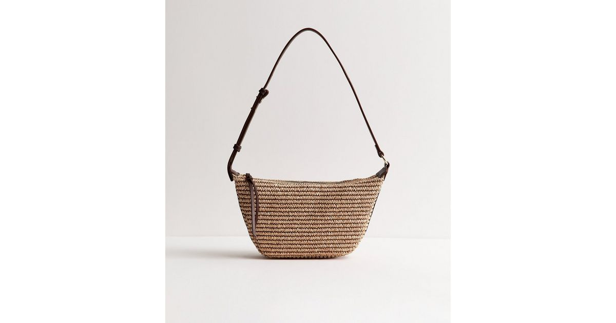 Stone Woven Sling Shoulder Bag | New Look | New Look (UK)