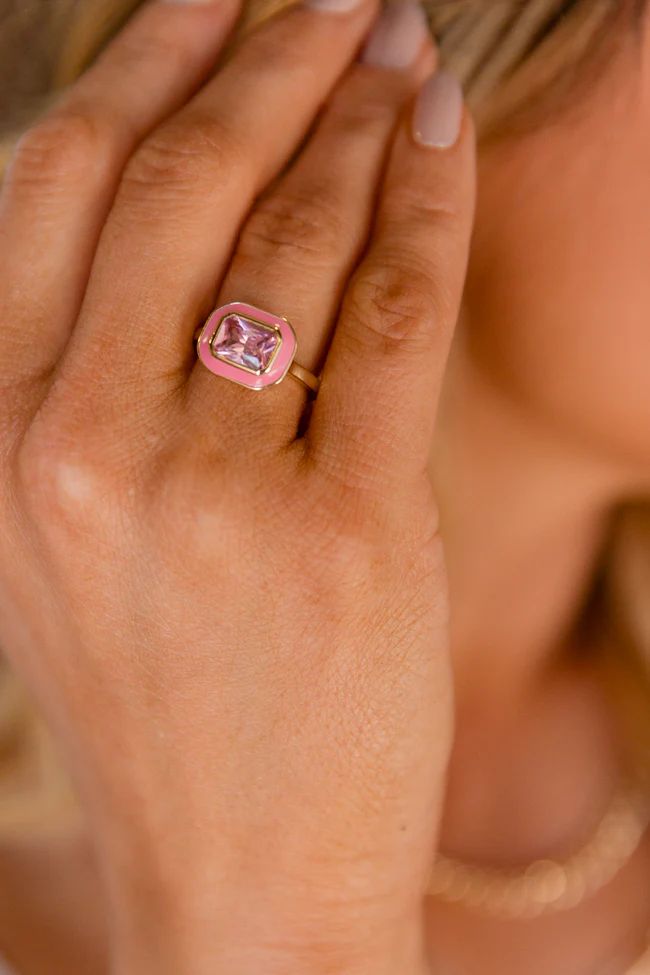 Pink and Gold Ring | Pink Lily