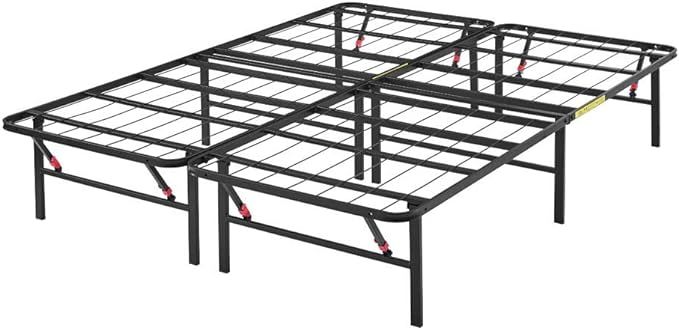 Amazon Basics Foldable Metal Platform Bed Frame with Tool Free Setup, 14 Inches High, Queen, Blac... | Amazon (US)