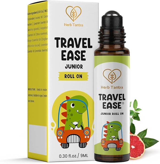 Herb Tantra Travel Ease Junior Kids Roll On,Natural Anti Nausea Relief for Car, Cruise, Airplane,... | Amazon (US)