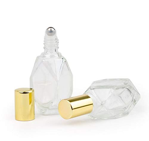 Grand Parfums Geo Mini 7.5ml Roller Bottles LUXURY GEM Essential Oil Roller Diamond Shape 7.5ml G... | Amazon (US)