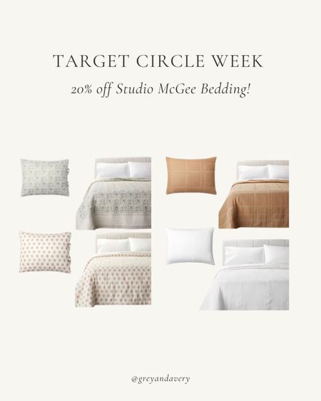 Target Circle Week, 20% off Studio McGee bedding with Circle 

#LTKsalealert #LTKhome