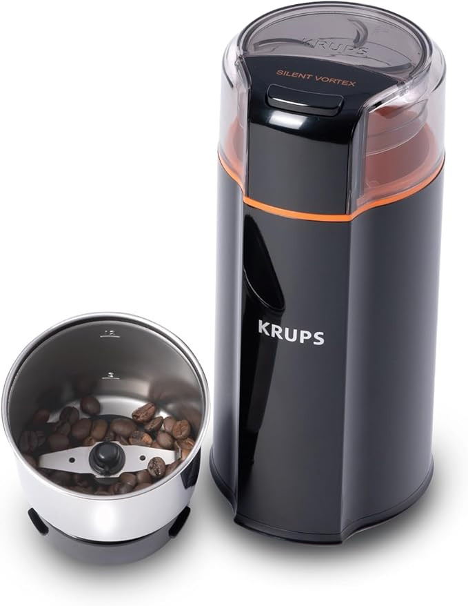 KRUPS: 3oz Silent Vortex Coffee and Spice Grinder with Removable Bowl Easy to Use, 5 Times Quiete... | Amazon (US)