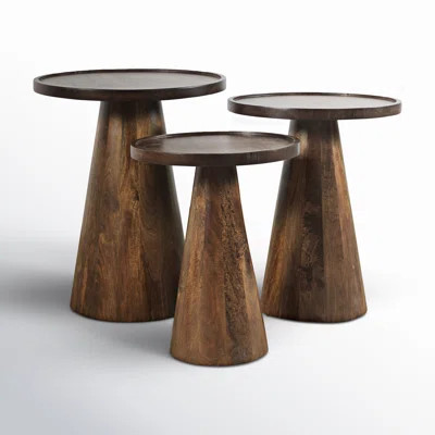 Jean Solid Wood Tray Top Pedestal End Table | Wayfair North America