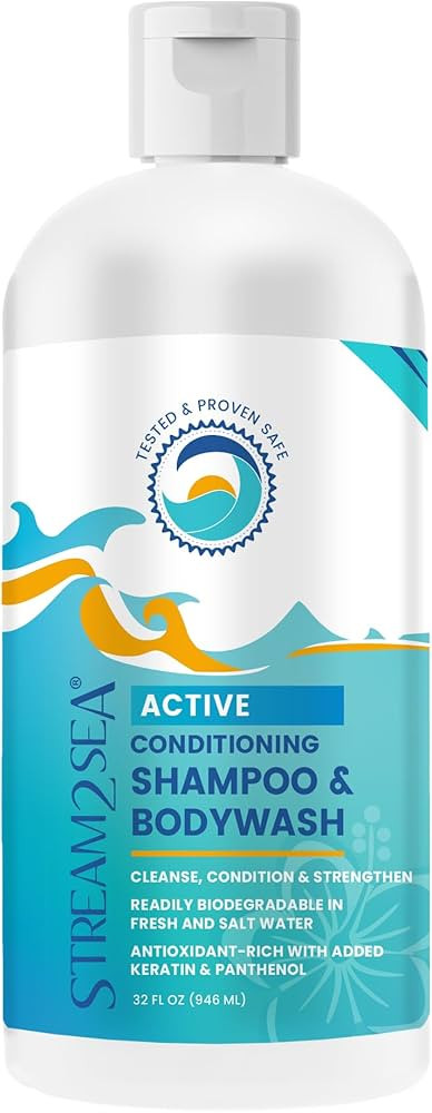 STREAM 2 SEA 3 in 1 Shampoo Body Wash and Conditioner, Reef Safe, All Natural and Organic Camping... | Amazon (US)