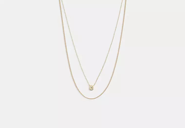 Delicate Interlocking Layered Necklace | Coach Outlet CA
