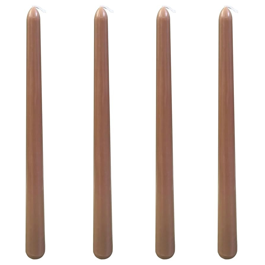 10 inch Brown Taper Candles-Set of 4 Tapered Candle, Tall Candlesticks,Dripless and Smokeless,Hom... | Amazon (US)