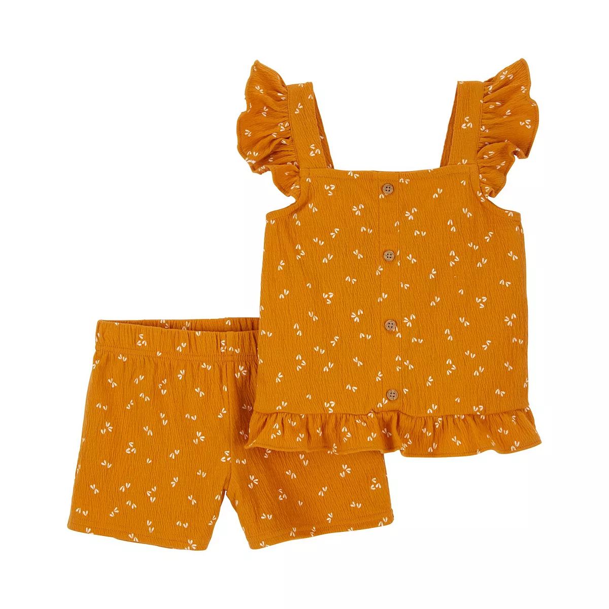 Baby Girl Carter's 2-Piece Floral Crinkle Jersey Top & Shorts Set | Kohl's