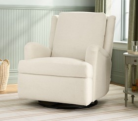 Chris Loves Julia Roll-Arm Swivel Glider Recliner | Pottery Barn Kids