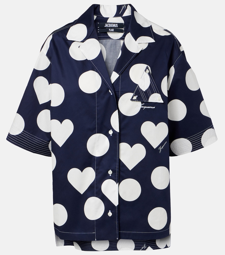 Jacquemus Marin polka-dot cotton poplin shirt | Mytheresa (US/CA)