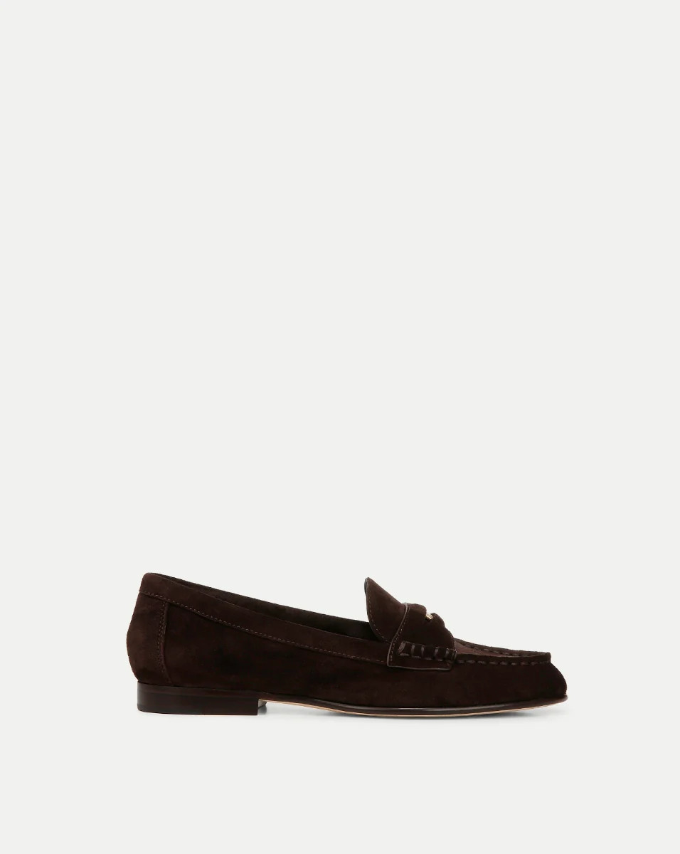 Penny Suede Loafer in Espresso | Veronica Beard | Veronica Beard