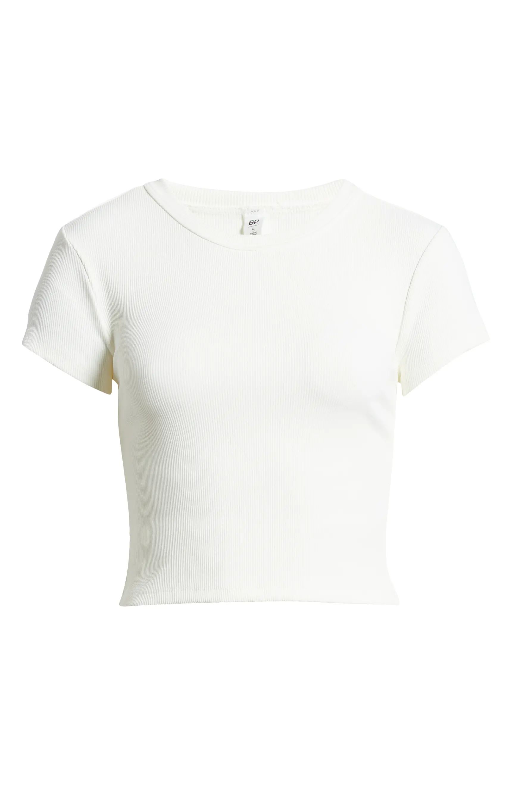 Compact Rib Crop Baby Tee | Nordstrom