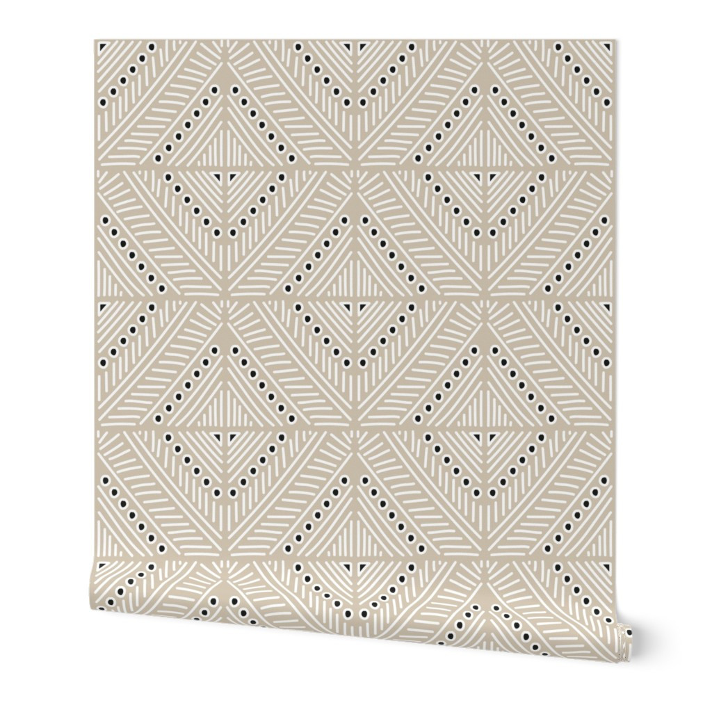 Wallpaper in new geo neutrals | Spoonflower