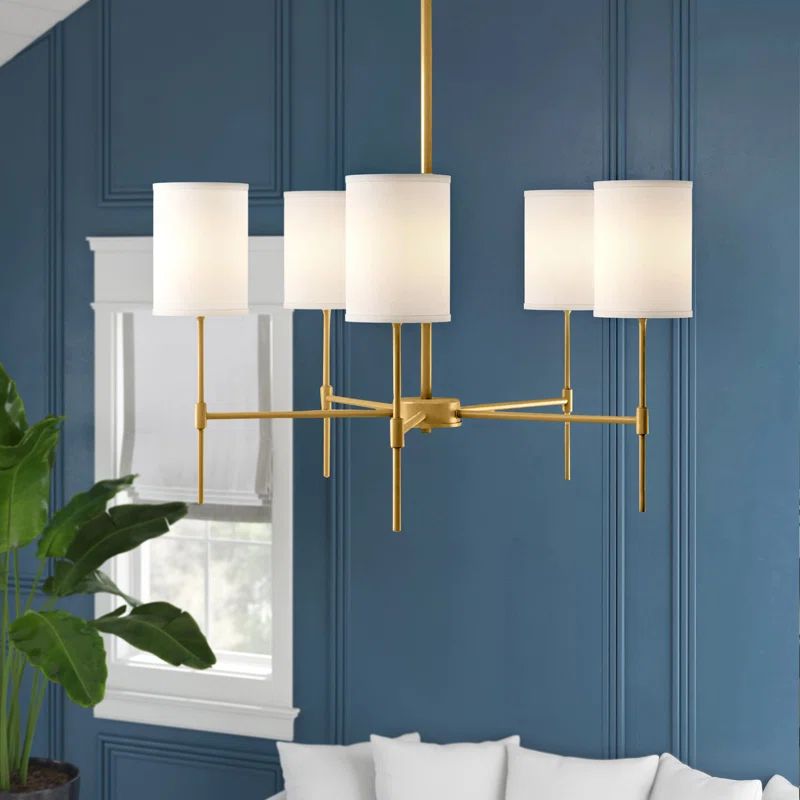 Elijah 5 - Light Shaded Classic Chandelier | Wayfair North America