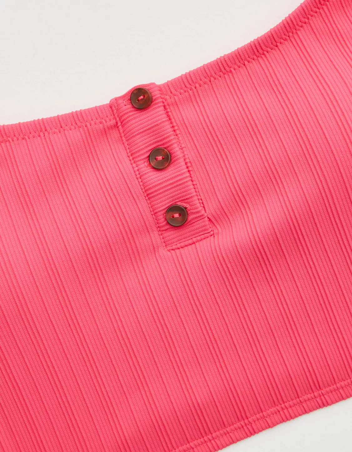 Aerie Striped Ribbed Longline Scoop Bikini Top | American Eagle Outfitters (US & CA)