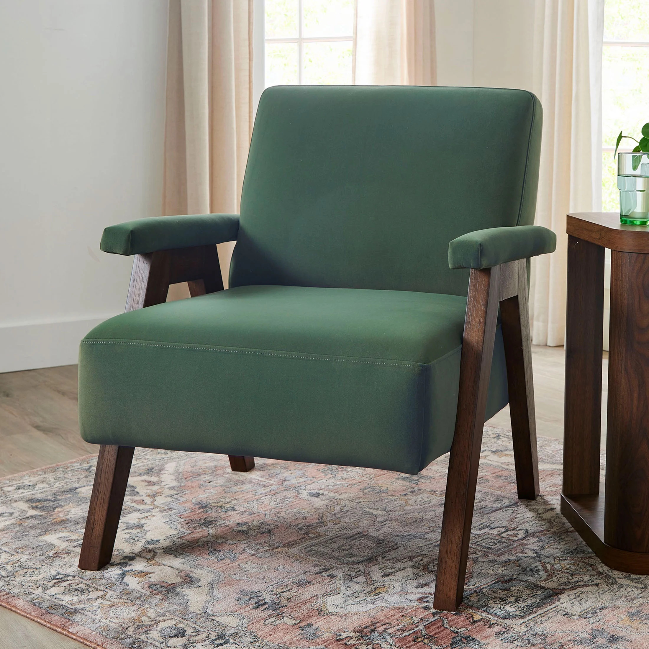 Better Homes & Gardens Ezra Accent Chair, Olive Green | Walmart (US)