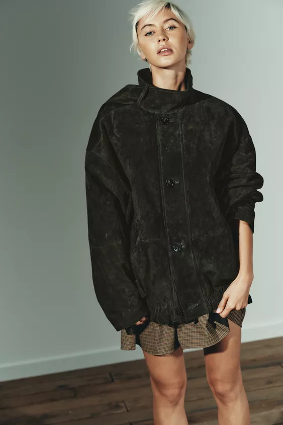 100% SUEDE LEATHER JACKET | Zara US