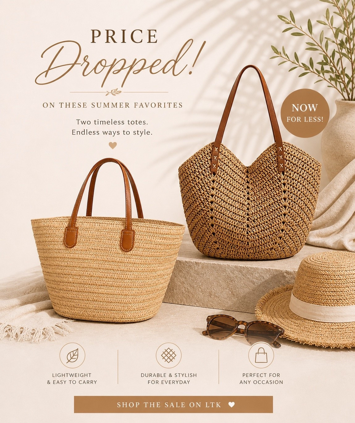 Affordable tote bags for summer! 
Give yourself or your mom a gift she will love! 🩷🌸🫶🏻

#LTKSaleAlert #LTKmomlife #LTKMothersDay