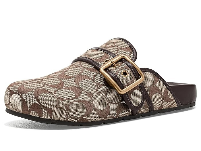 COACH Archival Buckle Clogs Women's Clog/Mule Shoes Black: 6 M, Suede | Zappos.com