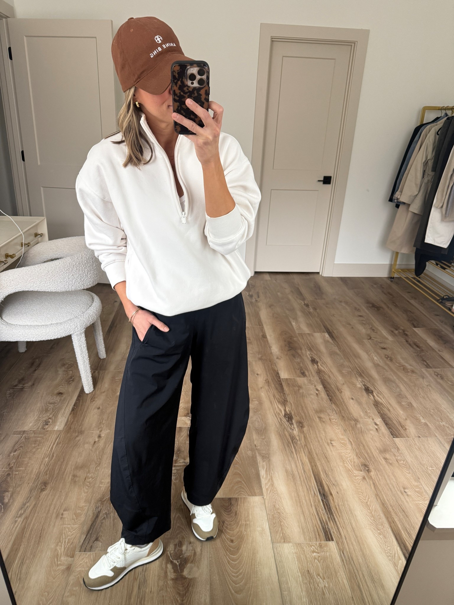 Wearing 4/reg pants (sized up one), small sweatshirt, XS tank, sneakers tts 

#LTKOver40 #LTKootd #LTKgrwm