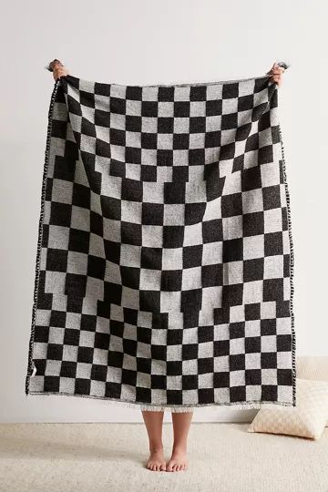 Julian Checkerboard Throw Blanket | Urban Outfitters (US and RoW)