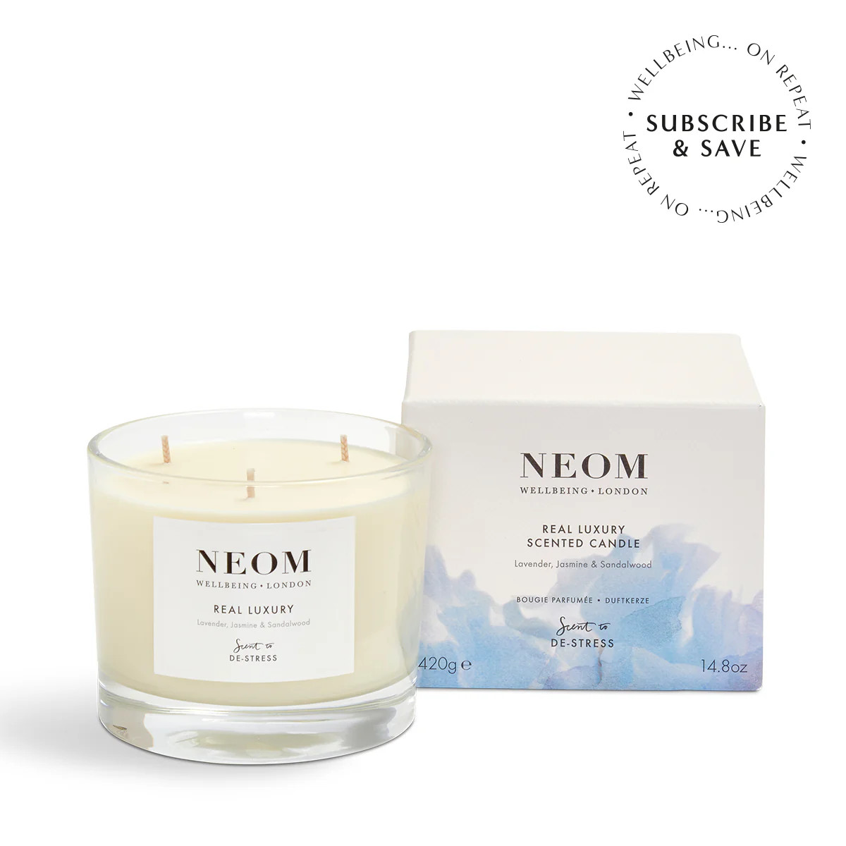 Real Luxury Scented Candle (3 Wick) | NEOM Organics