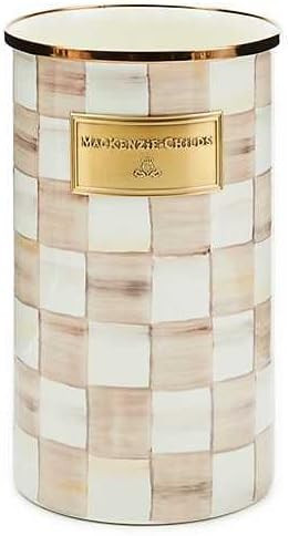 MACKENZIE-CHILDS Enamel Utensil Holder, Kitchen Utensil Holder for Countertop, Brown-and-White Mo... | Amazon (US)