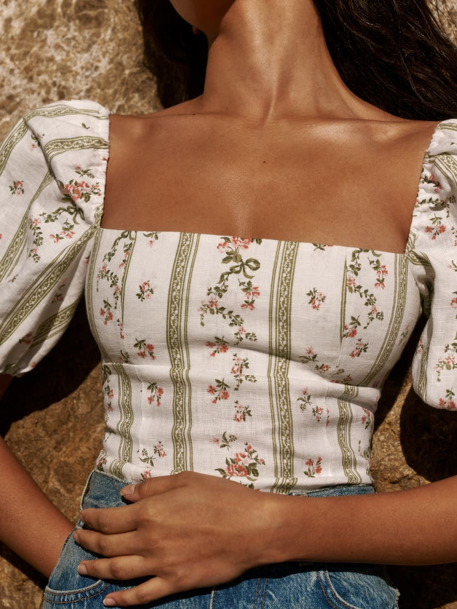 Arancini Linen Top | Reformation (Global)