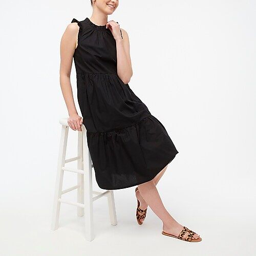 Tiered ruffle midi dress | J.Crew Factory