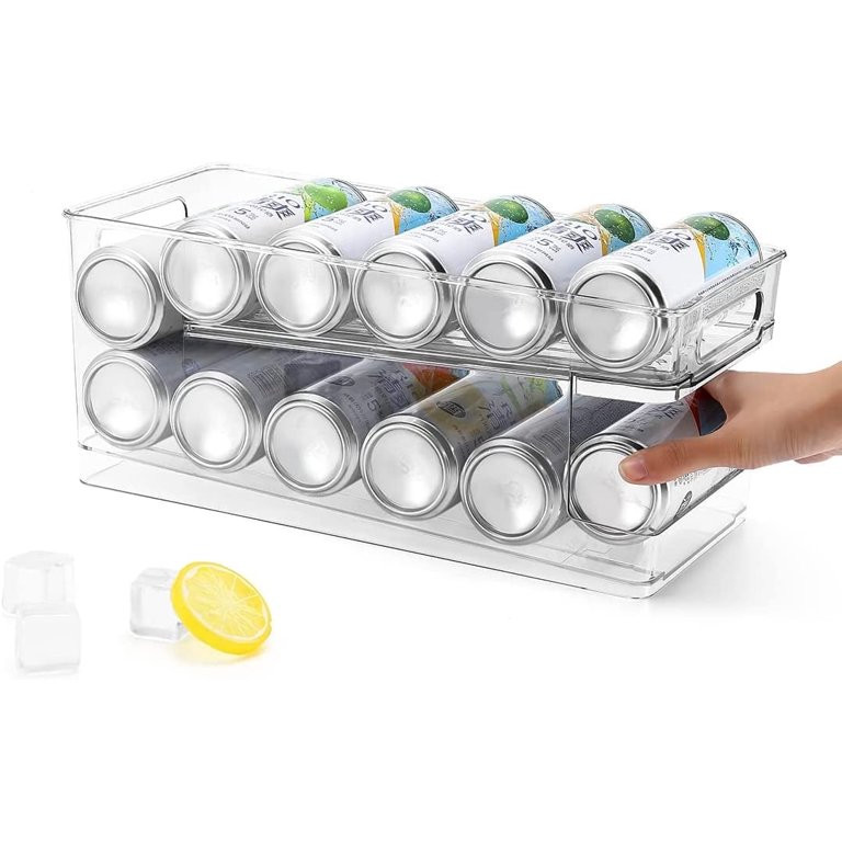 Govvep Double Layers Can Fridge Storage Organisers，Soda Can Dispenser for Refrigerator, Fridge ... | Walmart (US)