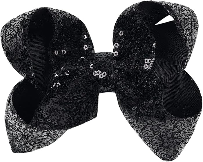 5 Inches Sequins Large Bows Alligator Hair Clip Hair Barrettes Accessories for Women Teens Girls ... | Amazon (US)