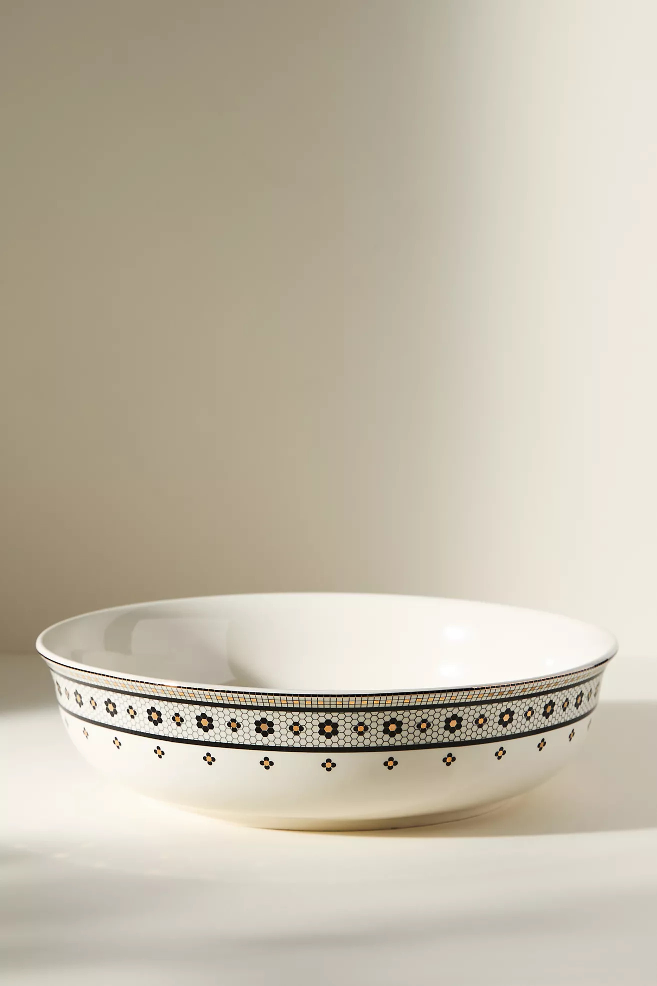 The Bistro Tile Stoneware Serving Bowl | Anthropologie (US)