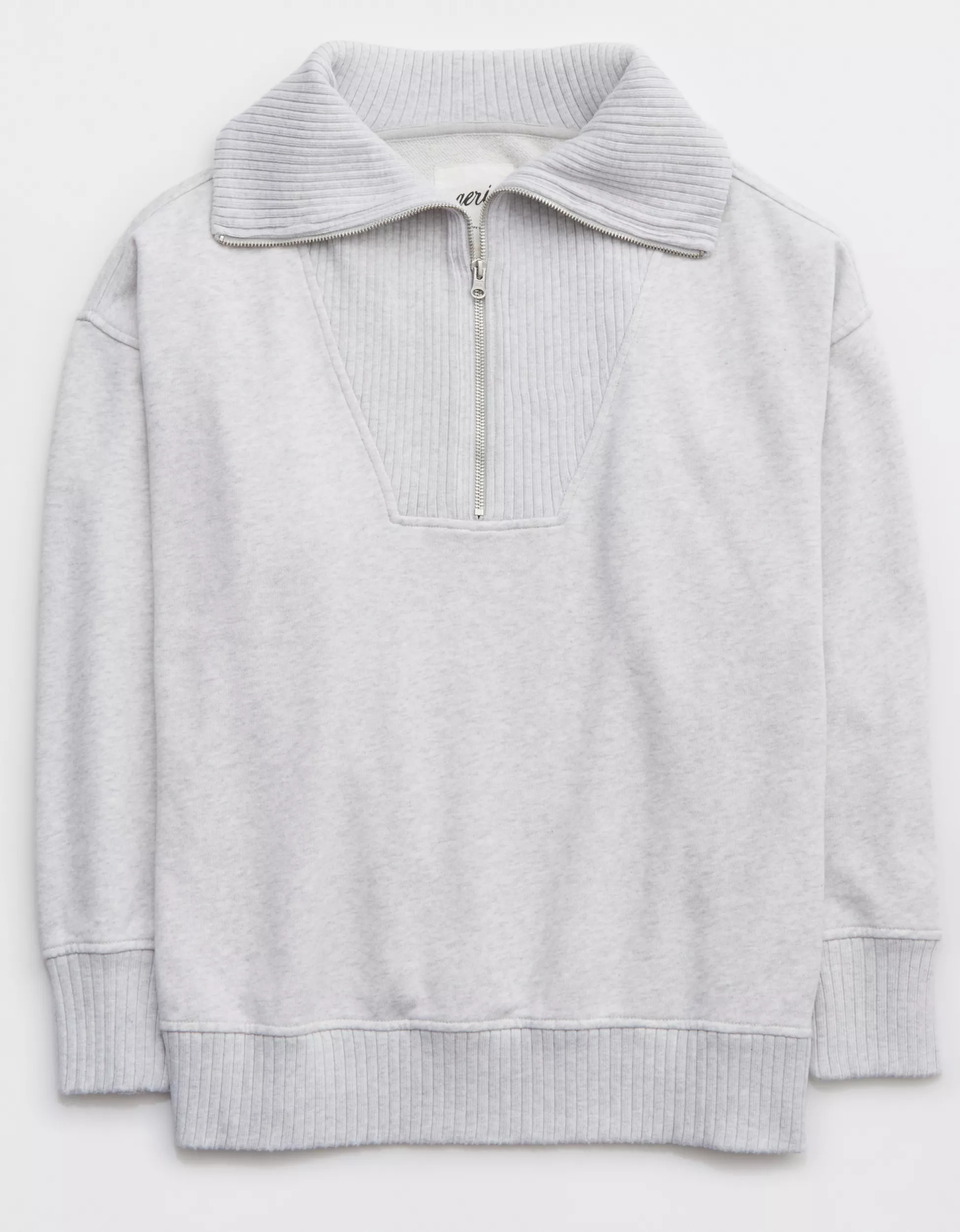 Aerie Down-To-Earth Quarter Zip Sweatshirt | Aerie