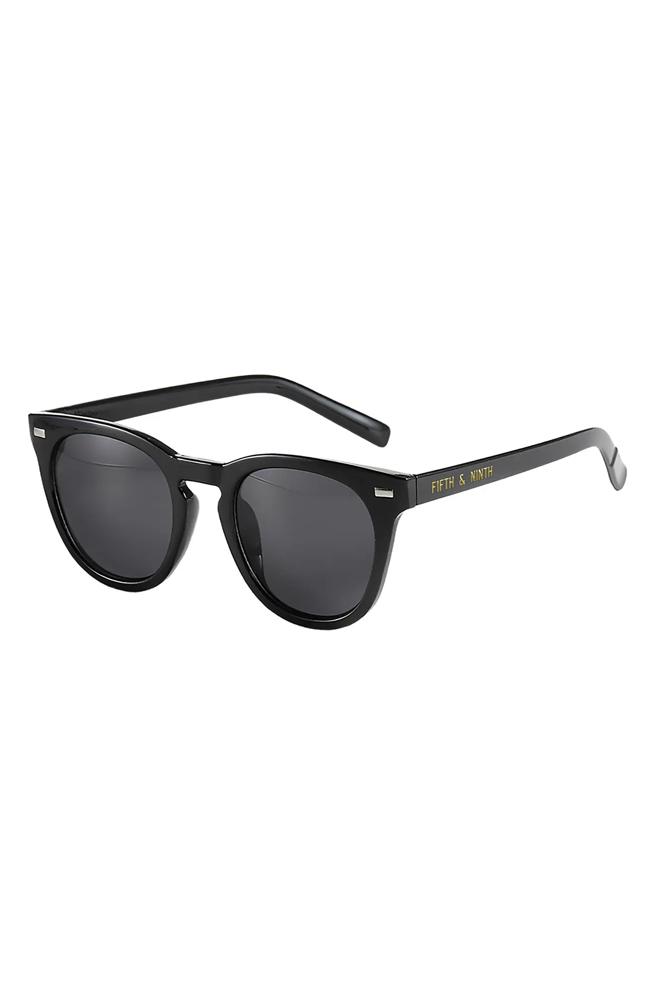 Fifth & Ninth Raleigh 55mm Round Sunglasses in Torte/Black at Nordstrom | Nordstrom