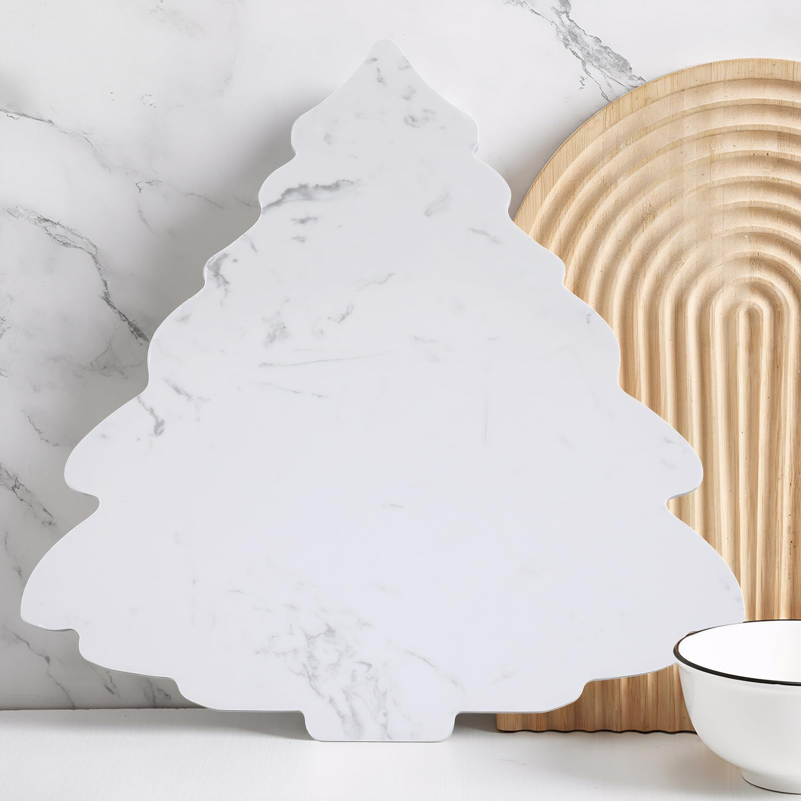 Marble Christmas Tree Cheese Board Marble Christmas Tree Shaped Charcuterie Cutting Board Decorat... | Amazon (US)