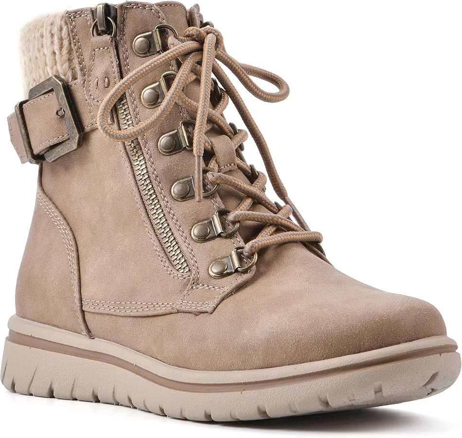 CLIFFS BY WHITE MOUNTAIN Women's Hearty Cushioned Hiker Ankle Boots | Amazon (US)