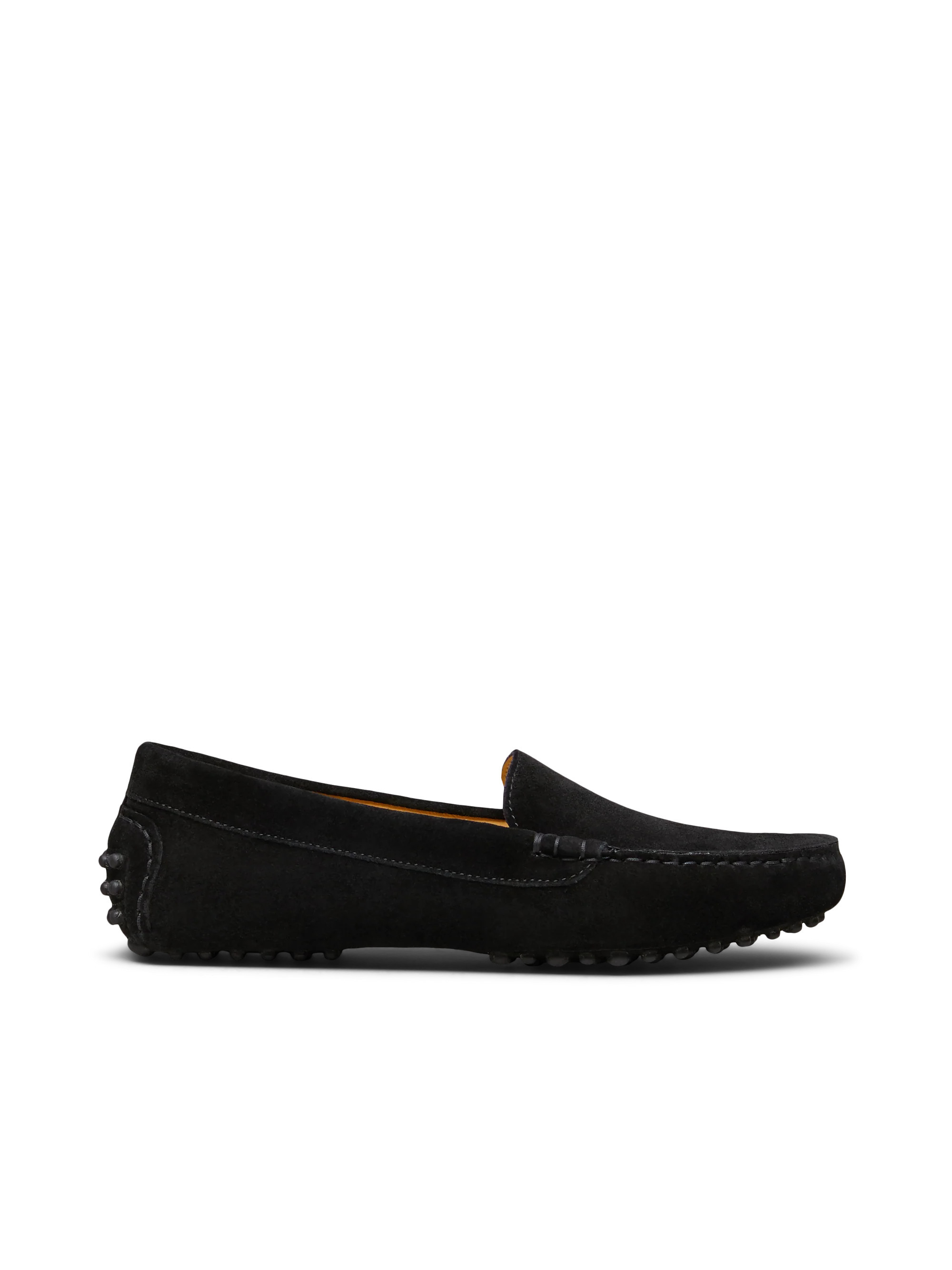 M.Gemi The Felize Suede Women's Moccasin Shoes, Size 40.5 in Black | M.GEMI