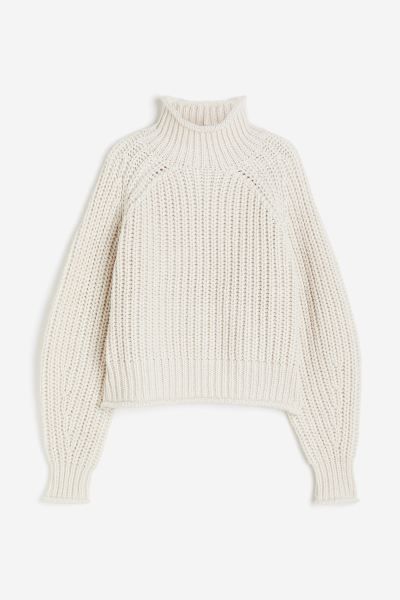 Knit Sweater - Light beige - Ladies | H&M US | H&M (US)