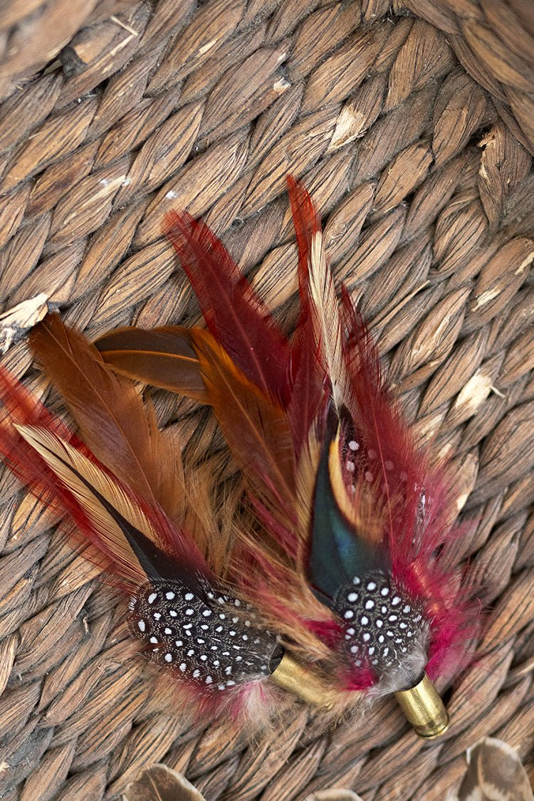 Berry and Rust Feather Bullet Casing | Flea Style