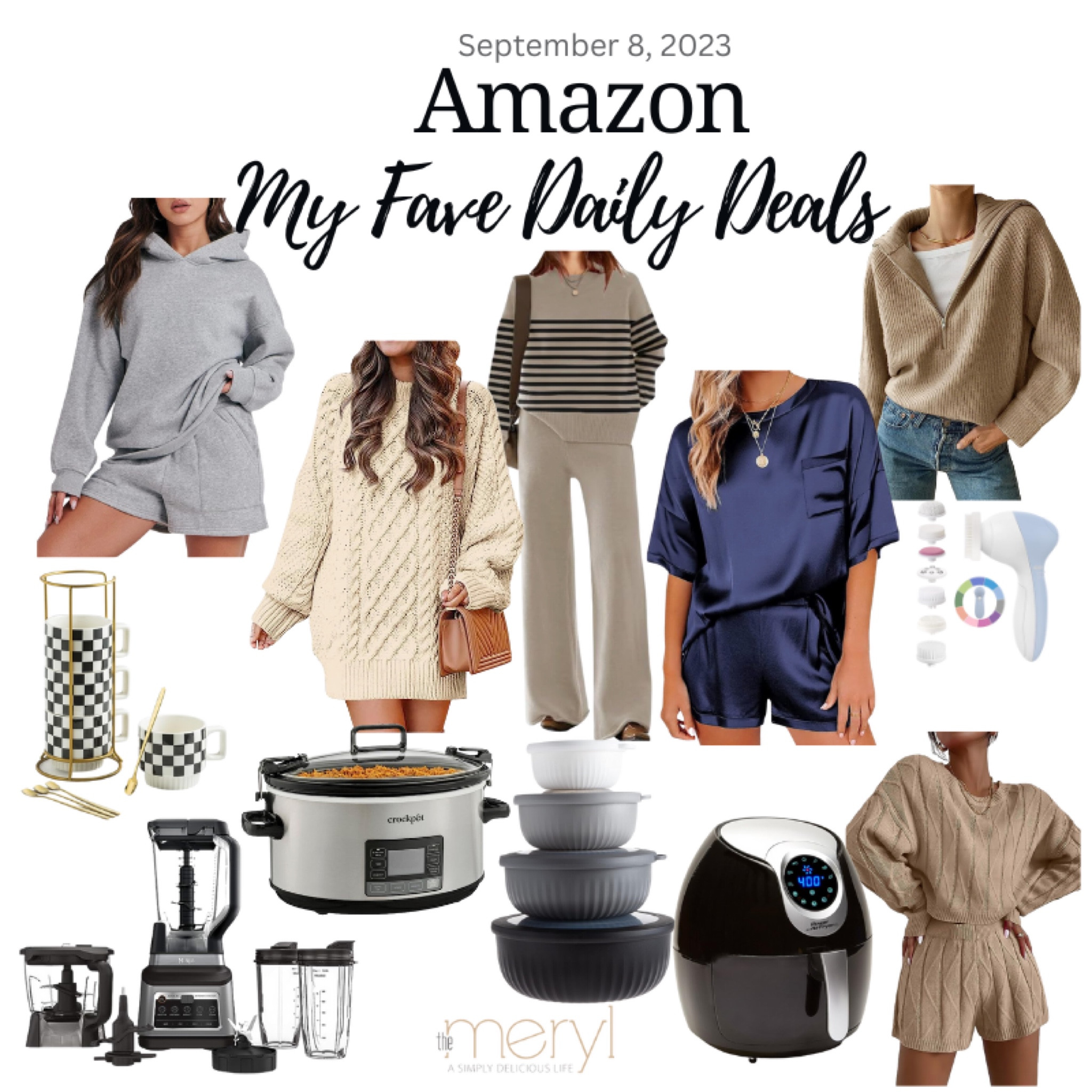 Amazon Deals 9.8.23
Cable Knit Sweater Half Zip Sweater Satin Pajamas Sweater Matching Set Lounge Set Mackenzie Childs Mugs Air Fryer Crock Pot Ninja Blender Nesting bowls Face Cleansing Brush

#LTKstyletip #LTKfindsunder50 #LTKfindsunder100