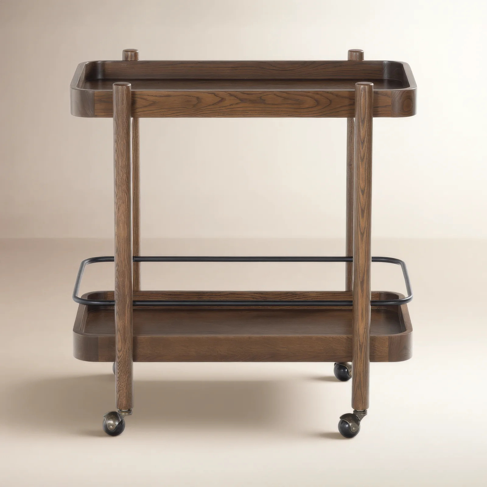 Krystof Wood 2 Shelf Barcart | Joss & Main