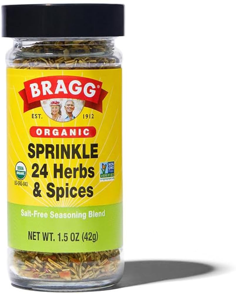 Bragg Organic Sprinkle Seasoning with 24 Herbs and Spices - 1.5 oz - Salt-Free Seasoning Blend - ... | Amazon (US)