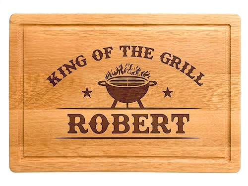 Personalized Cutting Boards, Custom King of the Grill Cutting Board for Men, Dad, Grandpa, Son, Unique Barbeque Grilling Gift Idea for Christmas, Birthday, Anniversary, BBQ Masters Grill Board | Amazon (US)