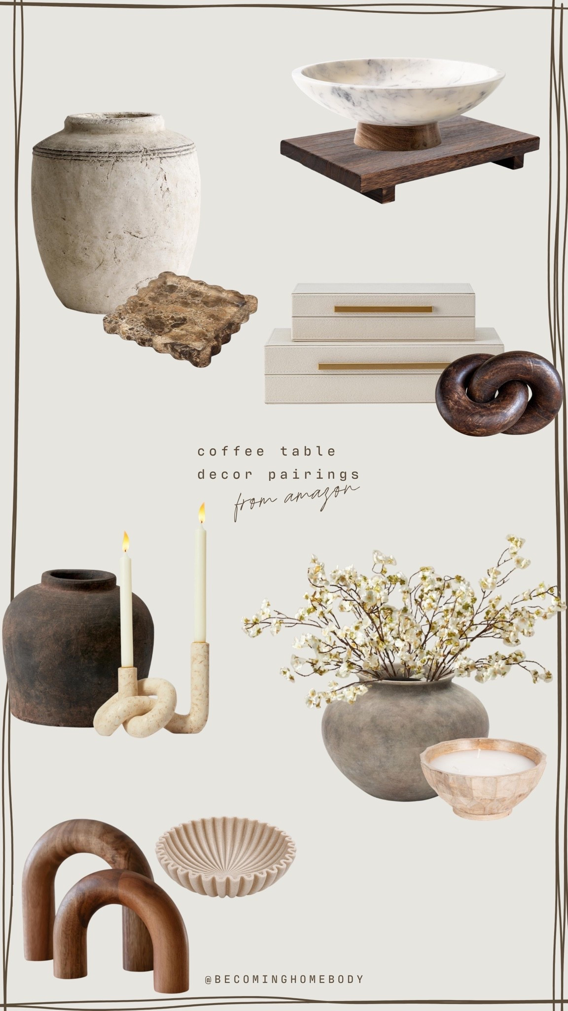 Coffee table decor pairings from Amazon 🤎 Neutral Home, Amazon Home, Amazon Decor

#LTKHome