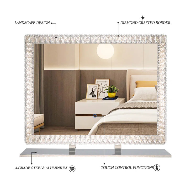 Seneka Diamond Collection Princess Premium LED Vanity Mirror | Wayfair North America